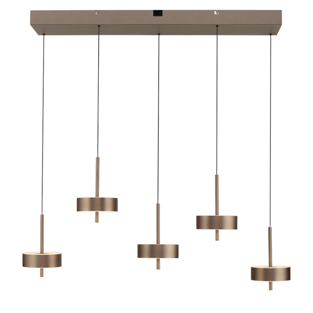 Lustra maro din metal cu 5 LED-uri Rotate Zuma Line