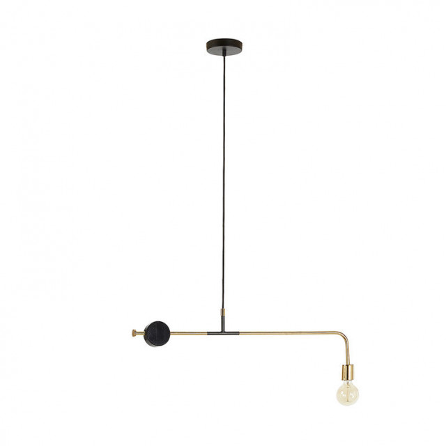 Lustra neagra/aurie din marmura Wick Kave Home