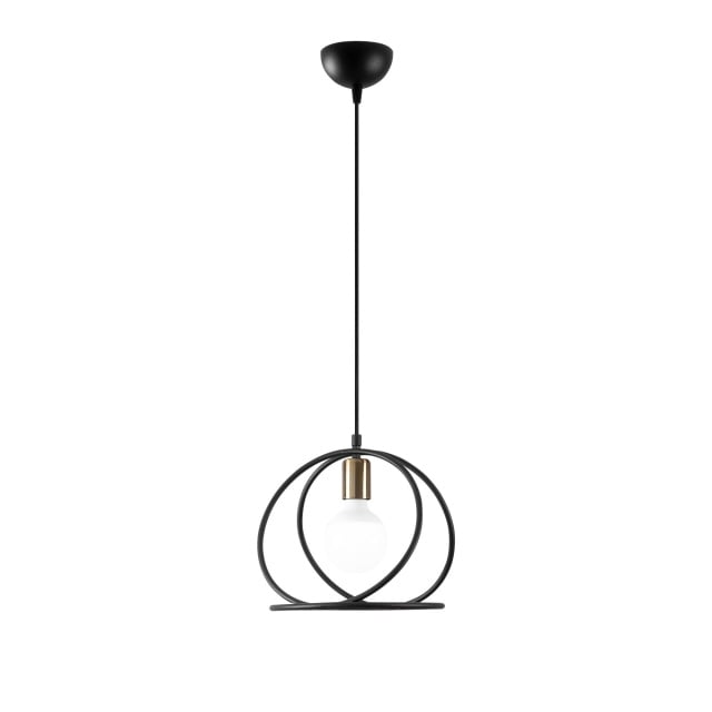 Lustra neagra/aurie din metal Circle Finnley The Home Collection