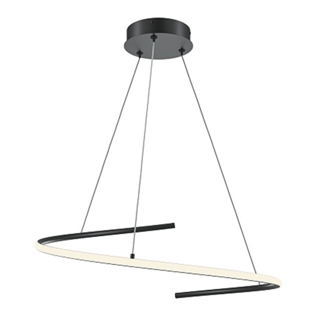 Lustra neagra din metal cu LED Carve Maytoni