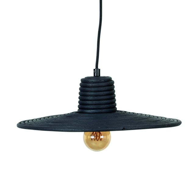 Lustra neagra din ratan Balance S Zuiver
