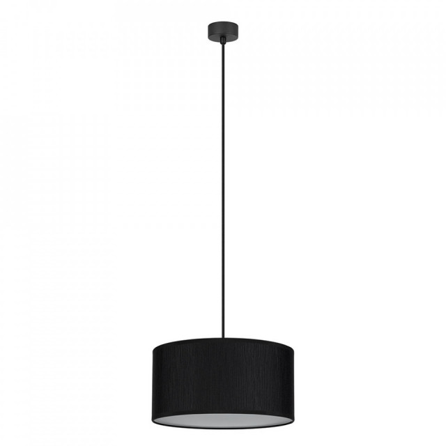 Lustra neagra din textil si otel Doce Black Sotto Luce
