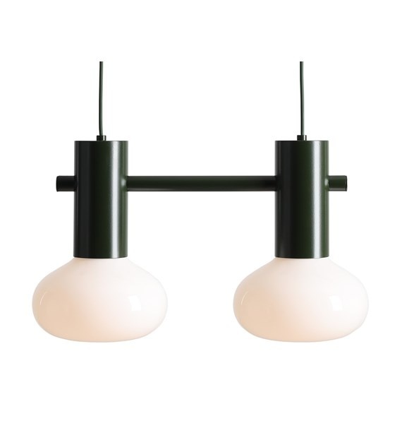 Lustra verde muschi din metal cu 2 becuri Flo S Aldex