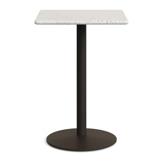Masa bar exterior alba/verde din ciment 70x70 cm Esilda Terrazzo Kave Home