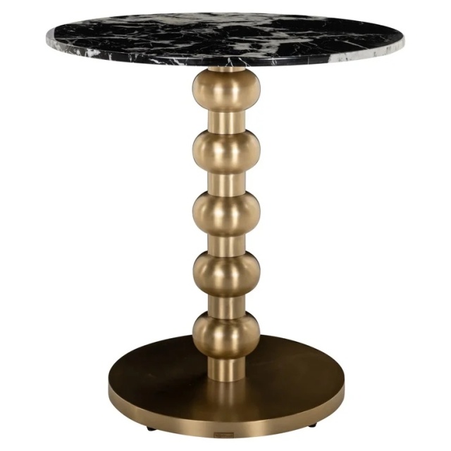 Masa bar neagra/aurie din metal 70 cm Tavolo Richmond Interiors