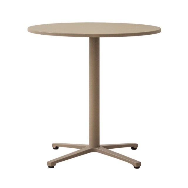 Masa bistro exterior bej din metal 75 cm Figueral Besolux