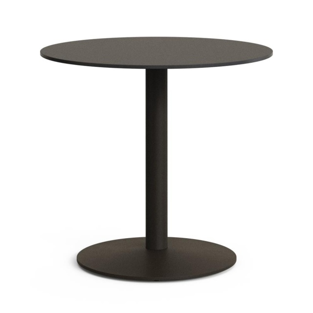 Masa bistro exterior neagra/verde din metal 80 cm Esilda Kave Home