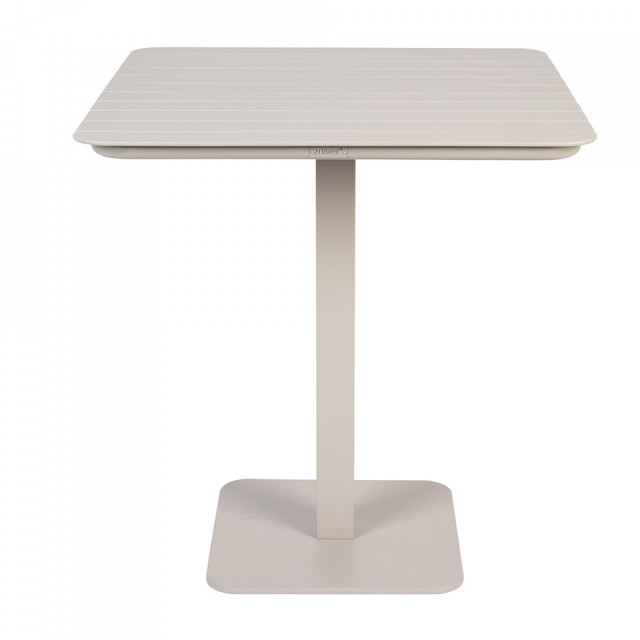 Masa bistro pentru exterior crem din aluminiu si fier 71x71 cm Bistro Vondel Zuiver