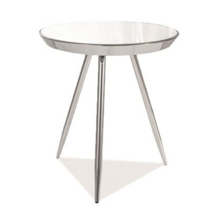 Masa de cafea alba/argintie din metal 42 cm Bora C The Home Collection