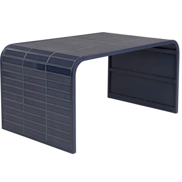Masa de cafea albastra din metal 47x80 cm Tiles Zuiver