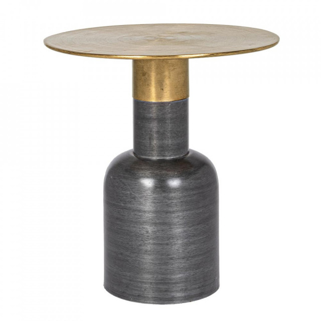 Masa de cafea gri/aurie din metal 45 cm Alopa Bizzotto