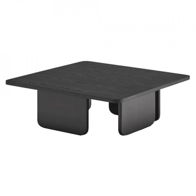 Masa de cafea neagra din lemn 100x100 cm Arq Teulat