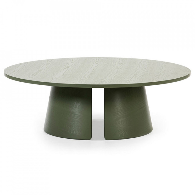 Masa de cafea verde din lemn 110 cm Cep Teulat