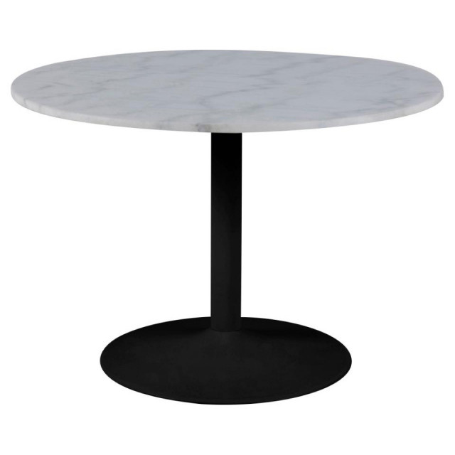 Masa dining alba/neagra din marmura 110 cm Tarifa Actona Company