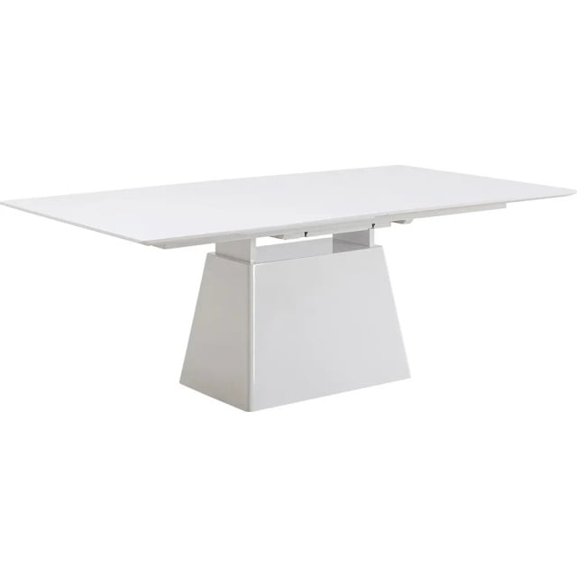 Masa dining extensibila alba din lemn 110x200(250) cm Benvenuto Kare