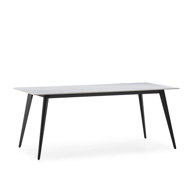 Masa dining neagra din ceramica 90x180 cm King Thai Natura