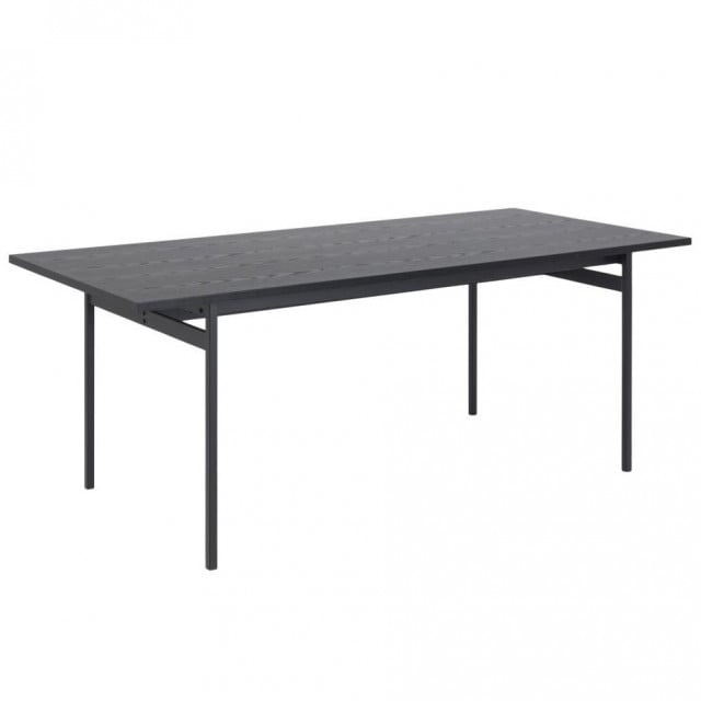 Masa dining neagra din lemn 90x200 cm Angus Actona Company