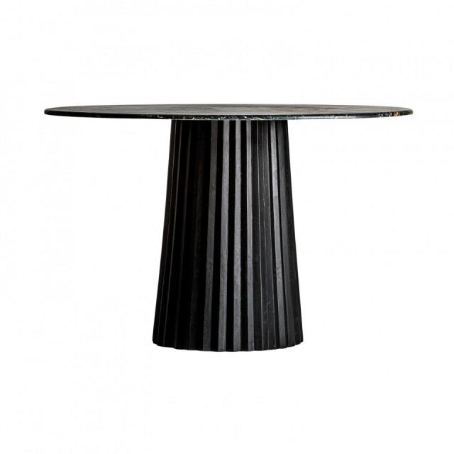 Masa dining neagra din marmura 120 cm Nevada Vical Home