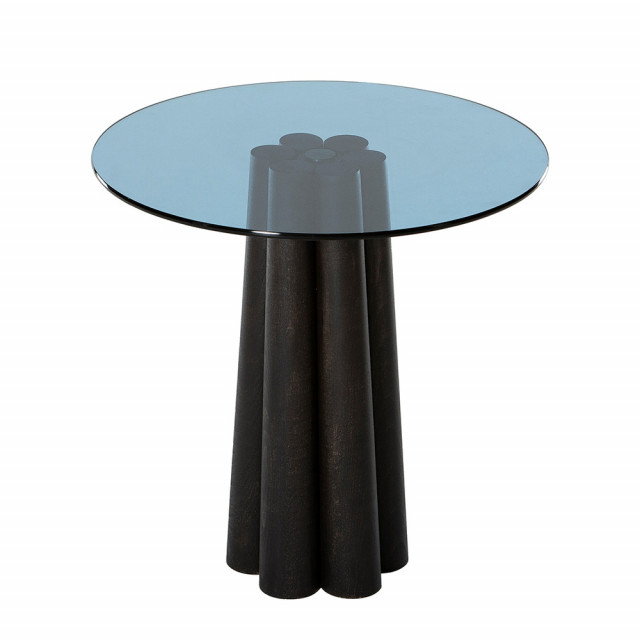 Masa laterala albastra/neagra din lemn 50 cm Thales The Home Collection