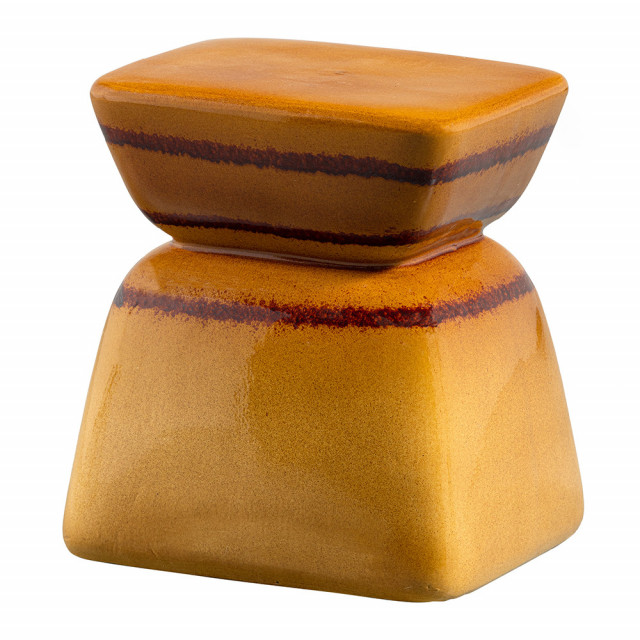 Masa laterala galben curry din ceramica 33x33 cm Terra BePureHome