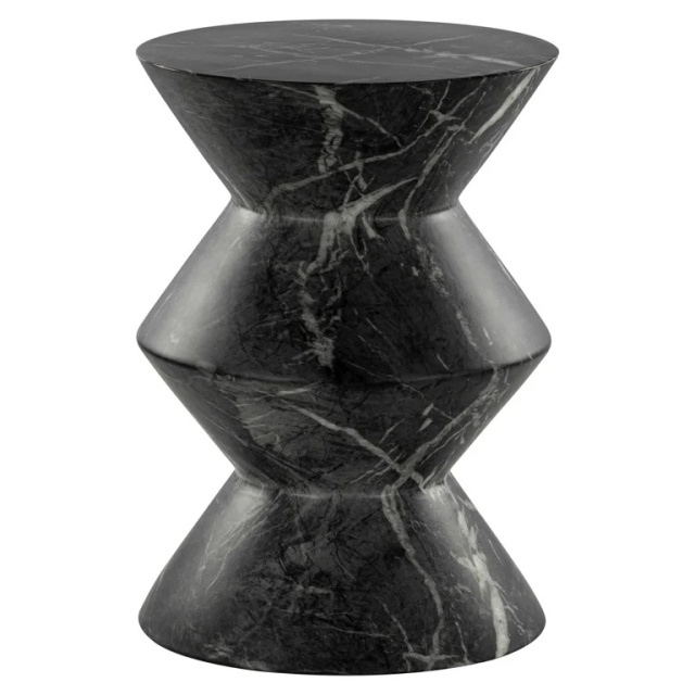 Masa laterala neagra din ciment 40 cm Bosco Richmond Interiors