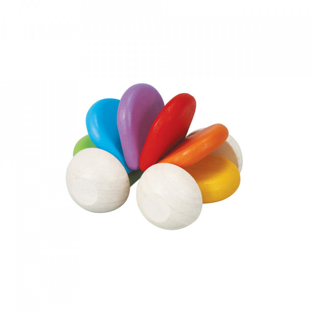Masina de jucarie multicolora din lemn Baby Car Plan Toys