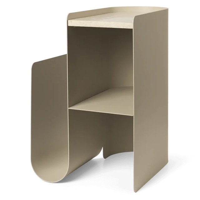 Noptiera maro din metal Vault Ferm Living