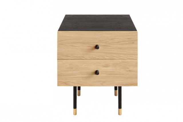 Noptiera maro/neagra din metal Jugend Woodman