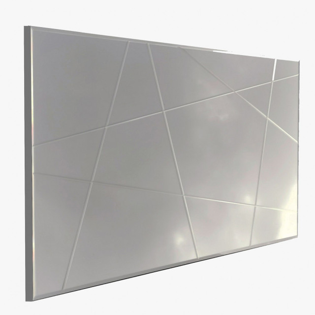 Oglinda dreptunghiulara argintie din lemn 62x130 cm Ama The Home Collection