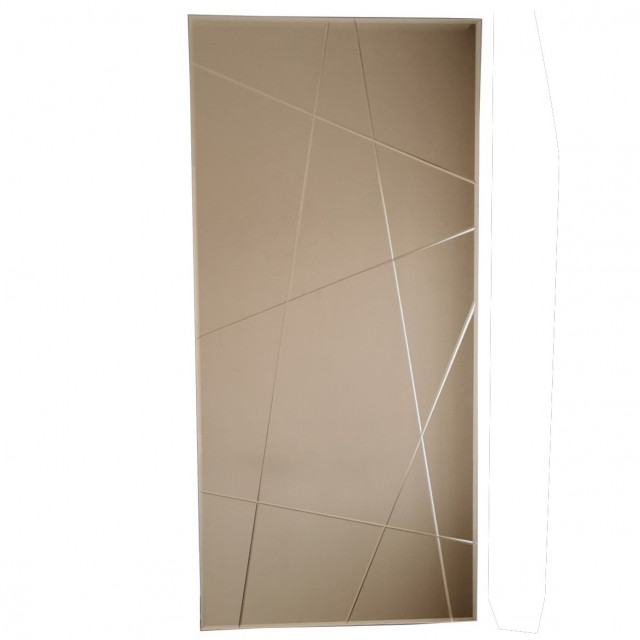 Oglinda dreptunghiulara argintie din lemn 62x130 cm Maddy The Home Collection