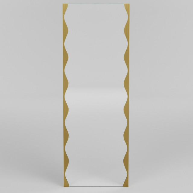 Oglinda dreptunghiulara aurie din metal 50x140 cm Melody The Home Collection