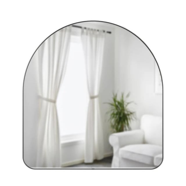 Oglinda dreptunghiulara gri din metal 87x92 cm Hubba Arched Umbra