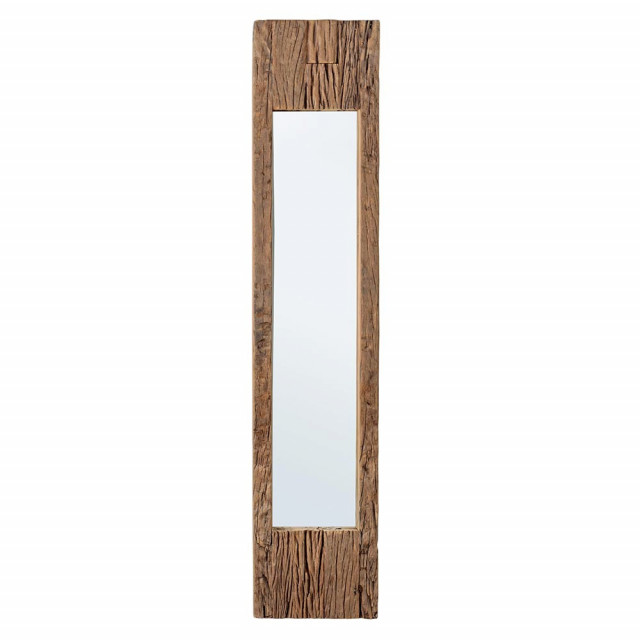 Oglinda dreptunghiulara maro din lemn reciclat 25x120 cm Rafter Bizzotto