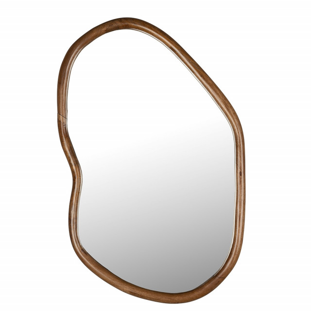 Oglinda ovala maro din lemn de mango 73x100 cm Ashley Dutchbone