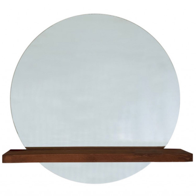 Oglinda rotunda maro din lemn 70 cm Sunset The Home Collection