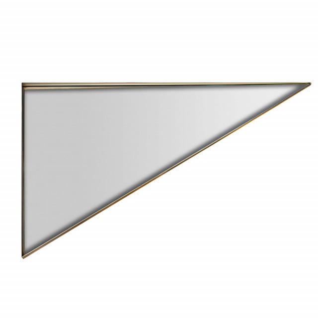 Oglinda triunghiulara aurie din alama 52x116 cm Kodie Vical Home