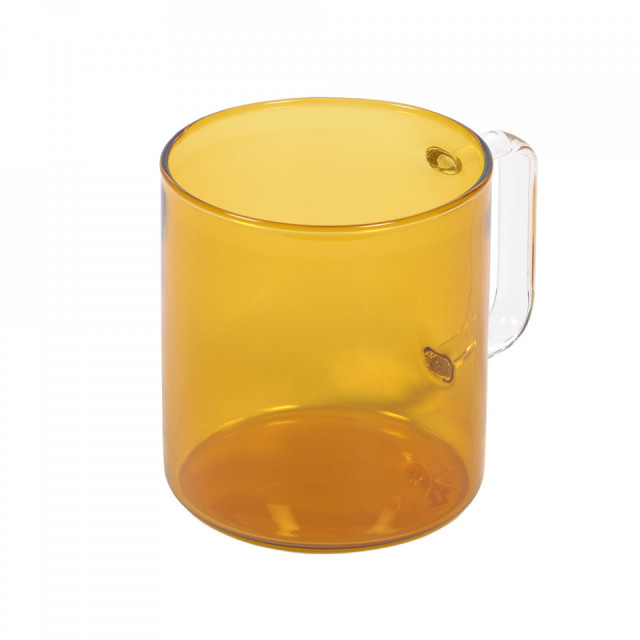 Pahar galben din sticla 300 ml Coralie Kave Home