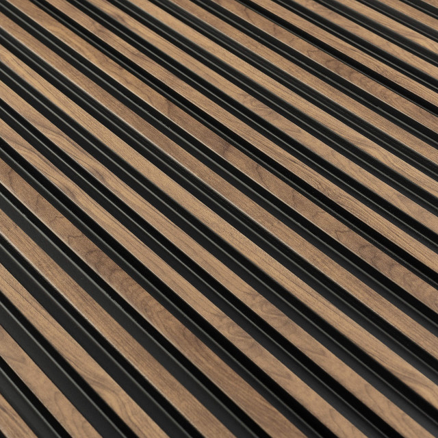 Panou decorativ pentru perete maro din polistiren 4x270 cm Asti Left Lamelio