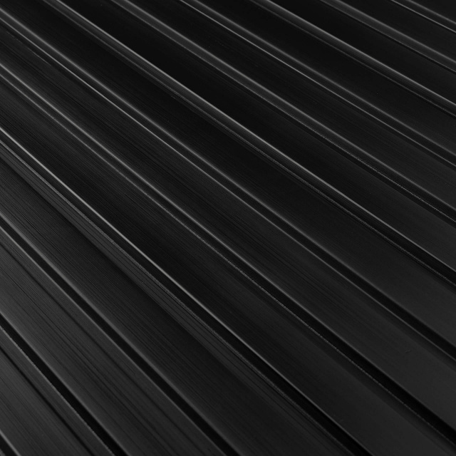 Panou riflat negru din fibre sintetice 12x270 cm Olmo Lamelio
