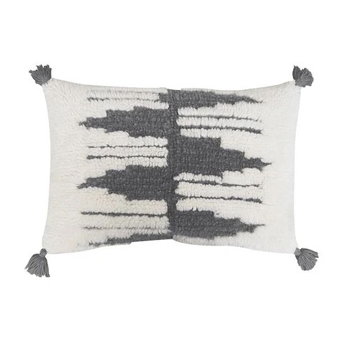 Perna dreptunghiulara crem/gri din fibre naturale 40x60 cm Zagros Lorena Canals