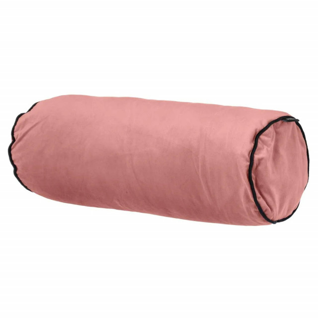 Perna ovala roz/neagra din catifea 20x50 cm Liz Riverdale