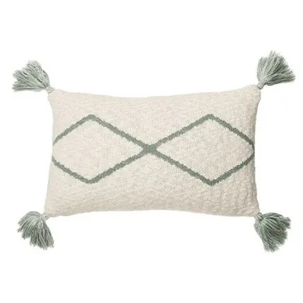Perna pentru copii crem/albastru din bumbac 25x40 cm Little Oasis Nat Indus Blue Lorena Canals