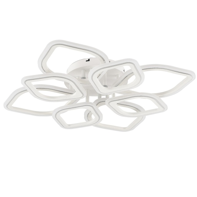 Plafoniera alba/argintie din metal cu 8 LED-uri Illumia Zuma Line