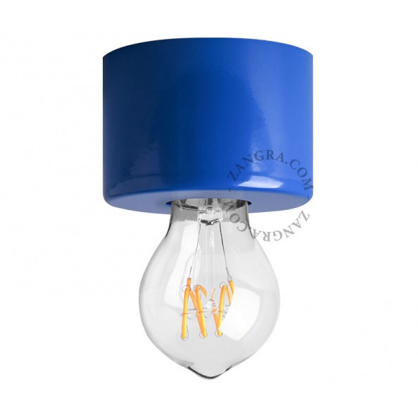 Plafoniera albastra din metal Bamina Zangra