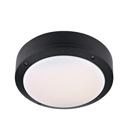 Plafoniera neagra/alba din metal cu LED Luna Markslojd