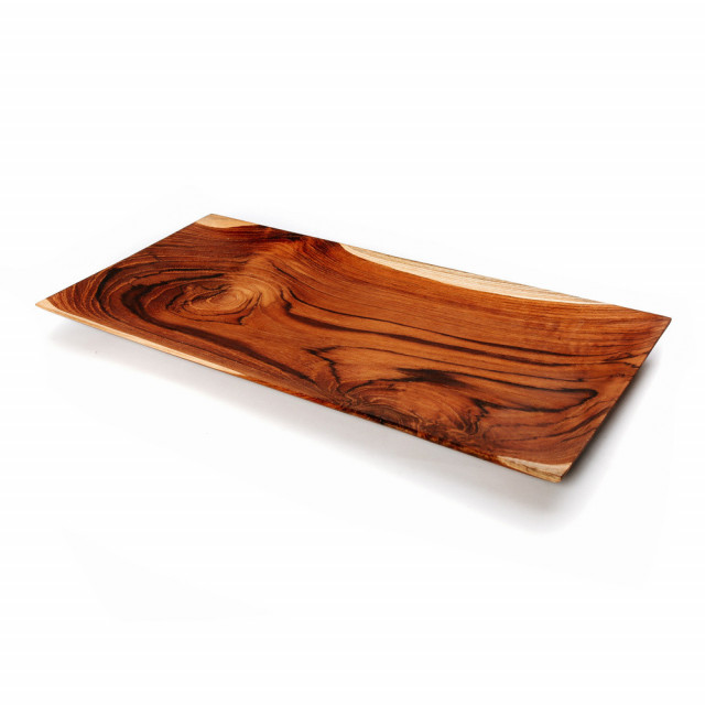 Platou maro din lemn de tec 18X35 cm Sushi Bazar Bizar