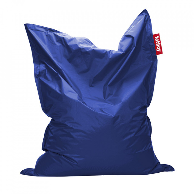Puf dreptunghiular albastru petrol din textil 134x180 cm Original Fatboy