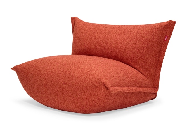 Puf dreptunghiular rosu din textil 100x110 cm BonBaron Fatboy