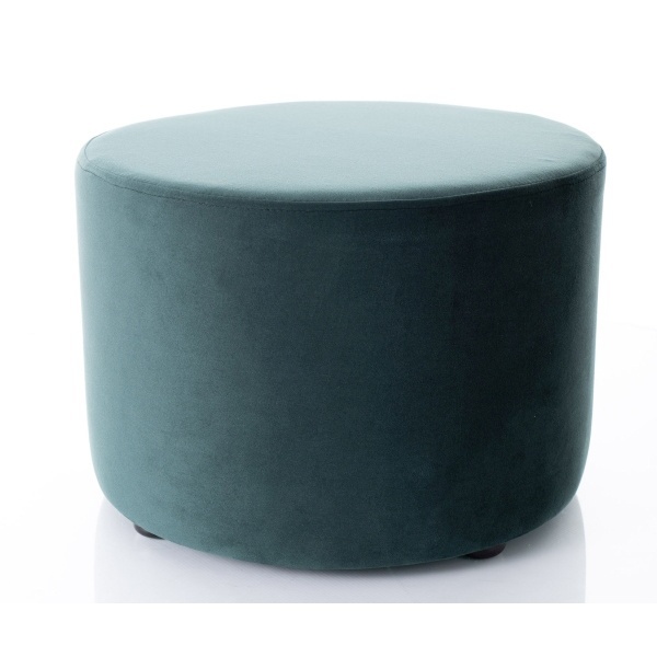 Puf rotund verde din catifea 43 cm Doti A The Home Collection