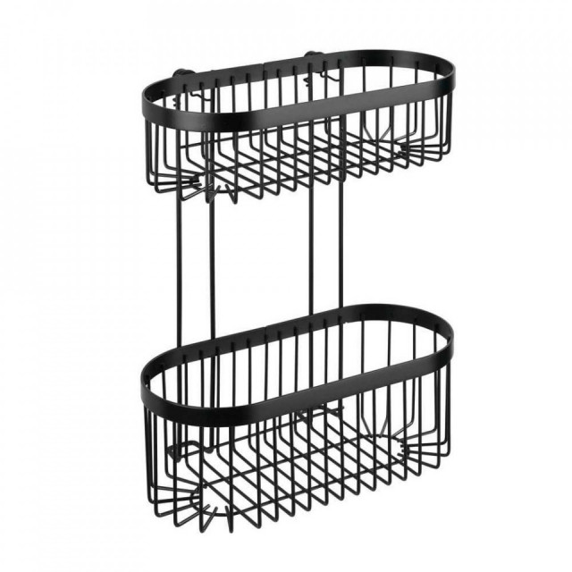 Raft pentru baie negru din metal 27 cm Classic Plus Levels Wenko